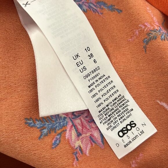ASOS DESIGNS-FLORAL OPEN BACK DRESS SIZE‎ 6 - Picture 4 of 4